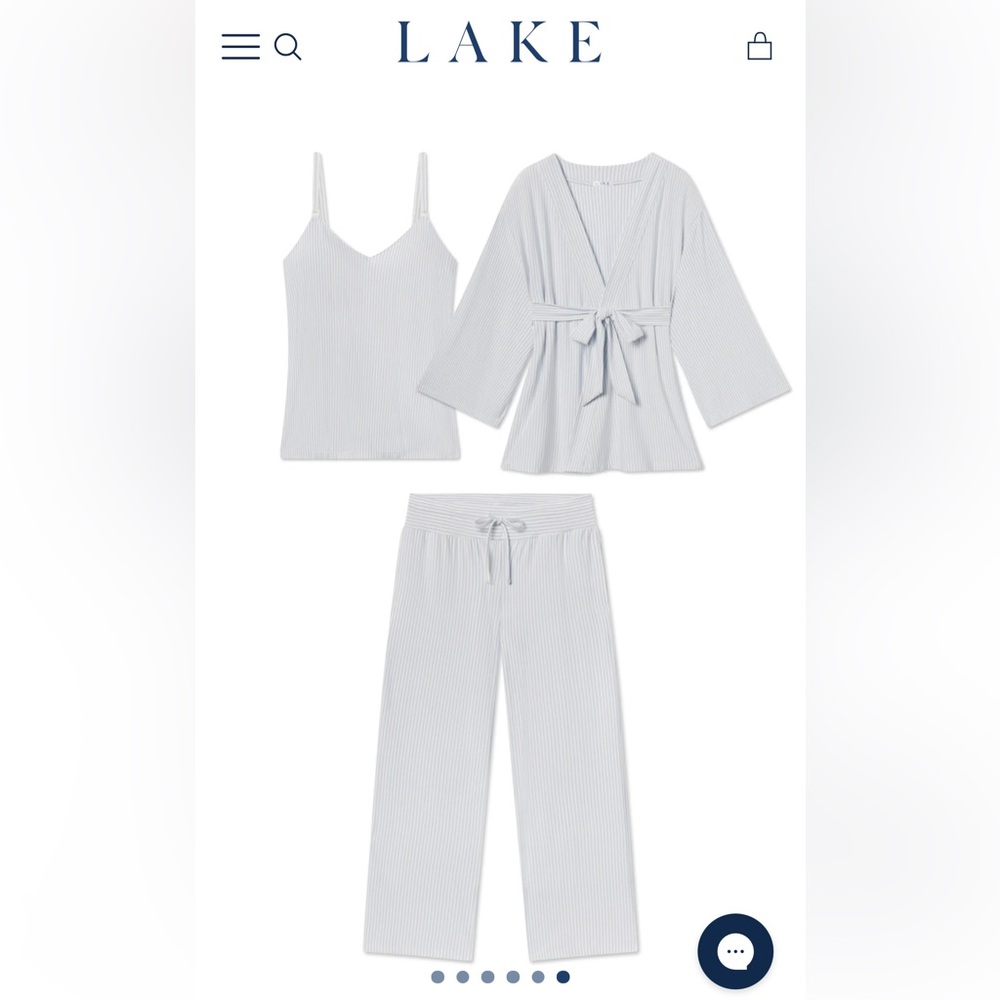 Lake Maternity DreamModal Kimono Three-Piece Set in Fog